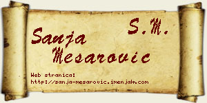 Sanja Mesarović vizit kartica